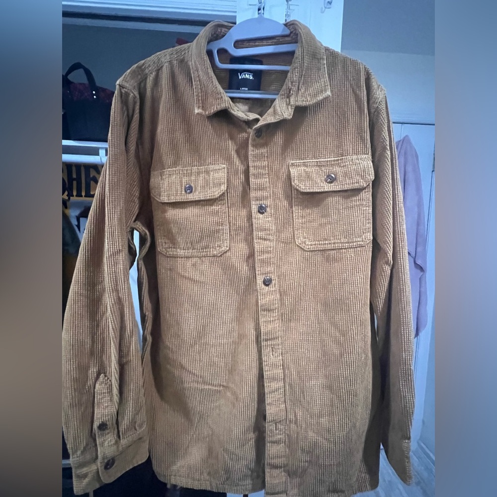 Vans Mustard Waffle Button-Up Shirt